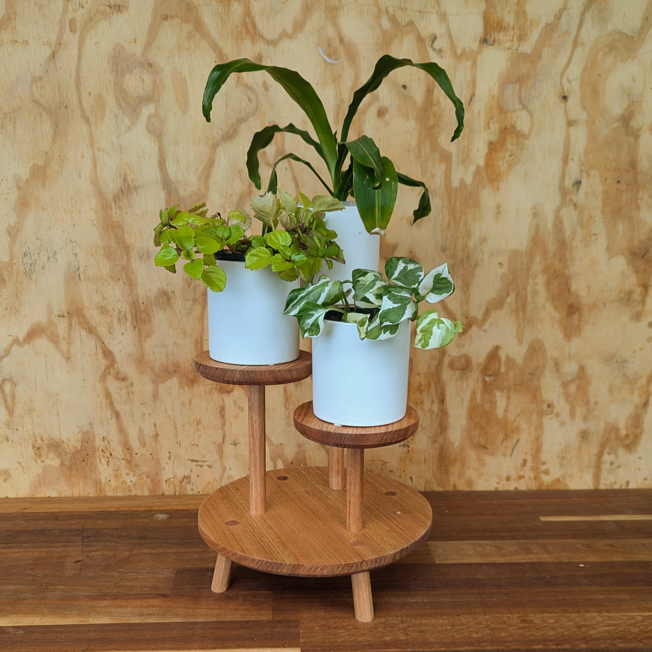 wood indoor plant stand Tiered Houseplant Stand