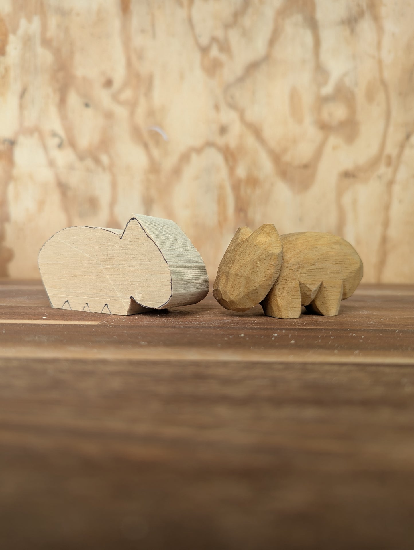 Wombat Whittling Blank - Jelutong