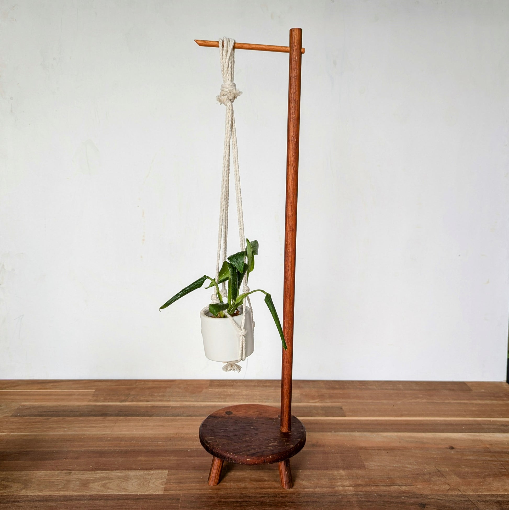 hanging planter stands Hanging Plant Stand with Macrame Pot Hanger – Bailey Thompson